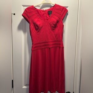 Adrianna Papell Vivid Red Midi Dress